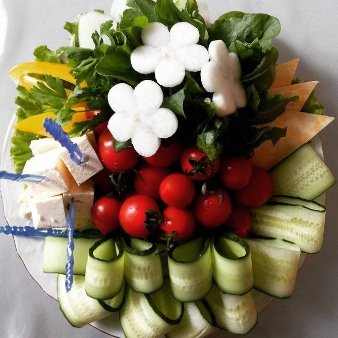 Красивая нарезка овощей на праздничный стол: лучшие фото и мастер-классы