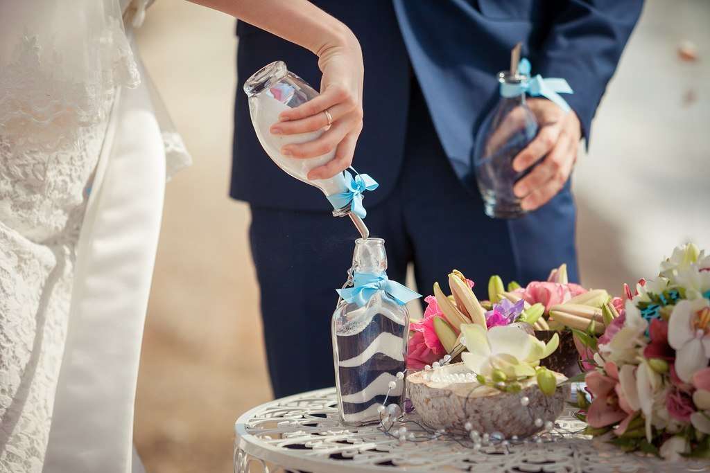 Песочная церемония на свадьбе: новая экзотическая традиция