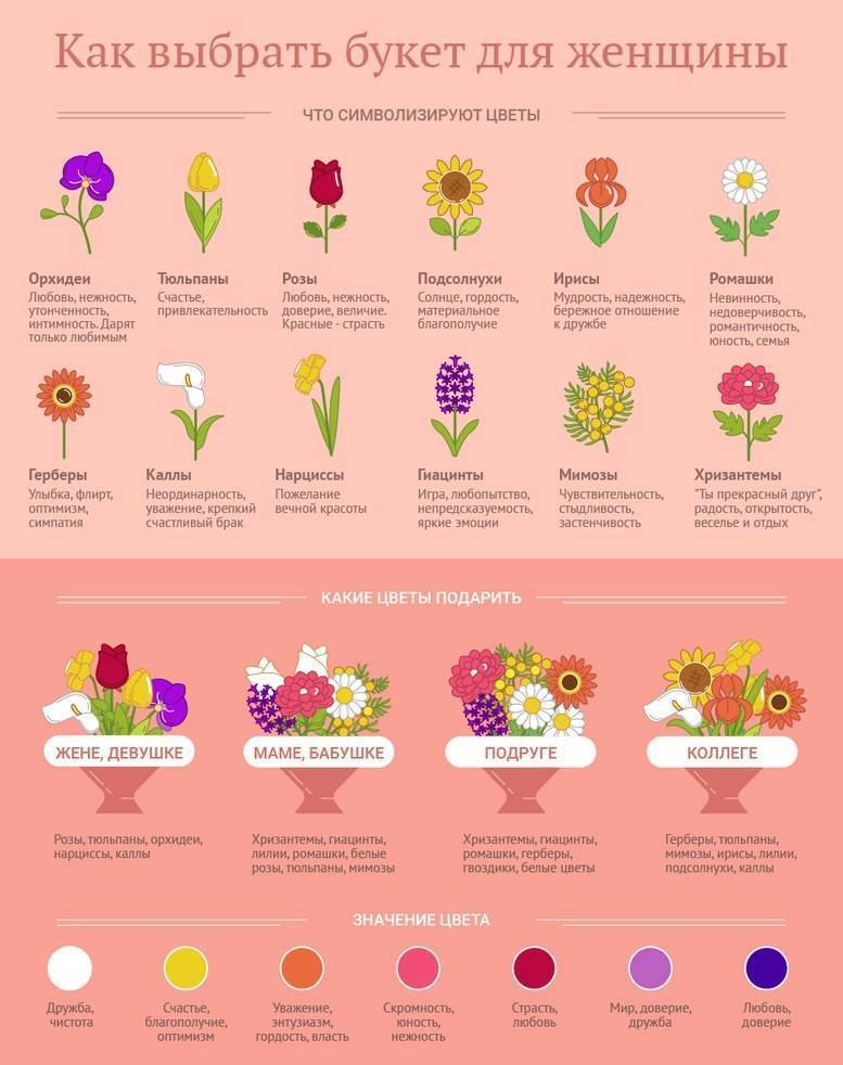 Как правильно выбрать и подарить девушке букет цветов (9 идей)
