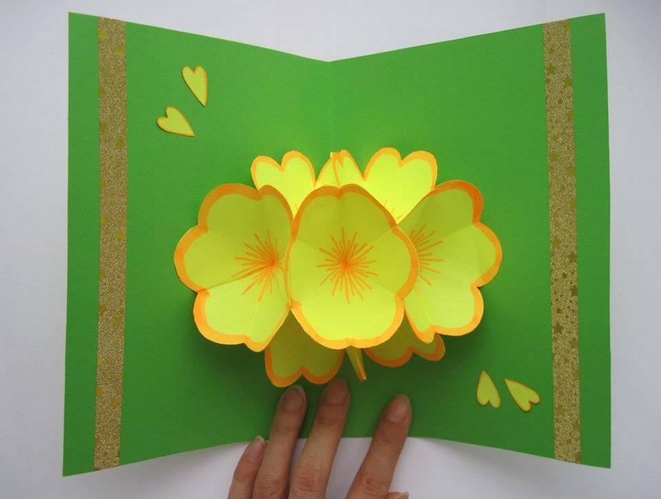 3д открытка с цветами своими руками ?: пошаговая инструкция по созданию открытки с сюрпризом