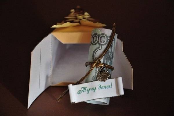 Торт из бумаги и картона с пожеланиями и сюрпризом