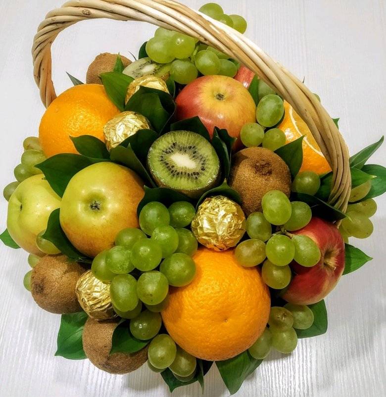 Вкусные букеты из овощей и фруктов с поздравлениями