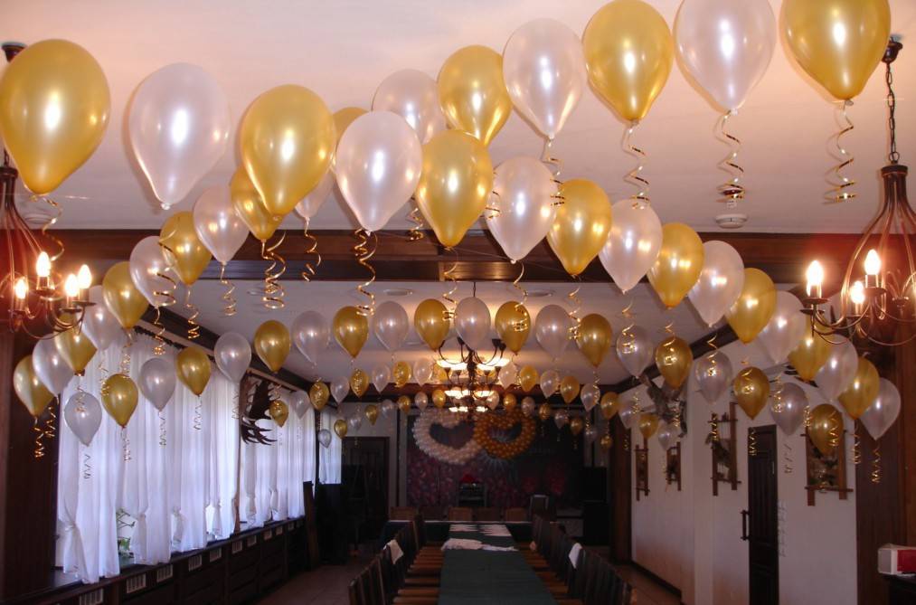 Украшение зала на свадьбу шарами: идеи, фото, советы