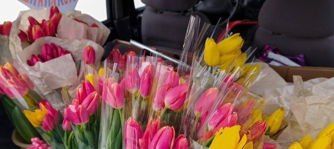 Дыхание весны в букете из тюльпанов