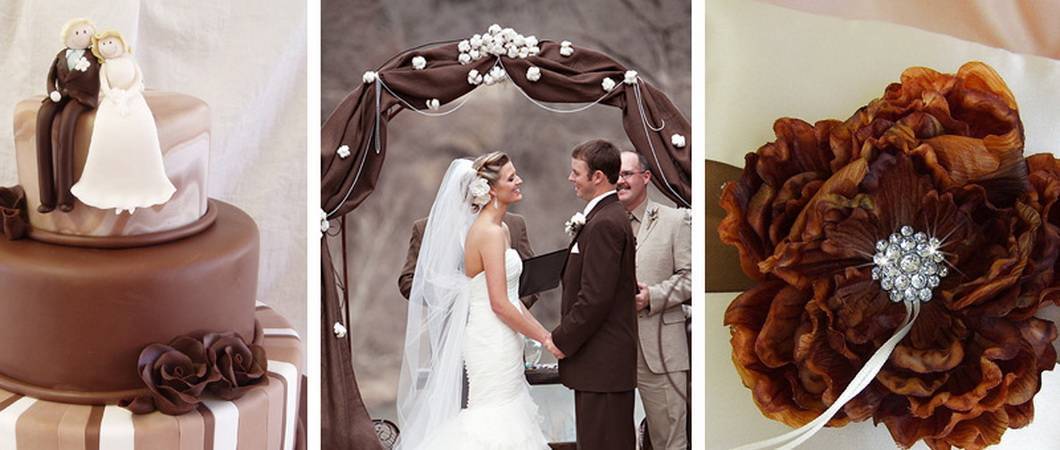 Оформление свадьбы: бежевое, коричневое и шоколадное