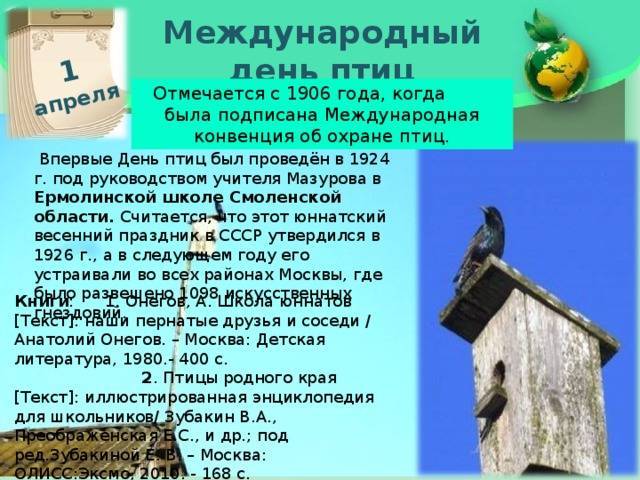 Международный день птиц — традиции дня пернатых | fiestino.ru