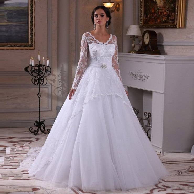 Свадебные платья с длинным рукавом – стильно и элегантно