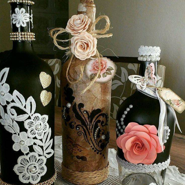Красивый декор бутылок своими руками: лучшие оригинальные и классические идеи украшения бутылок (115 фото + видео)
