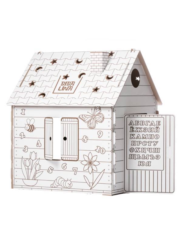 Раскрашенные дома. идея для игровой зоны в кафе: складные картонные домики-раскраски