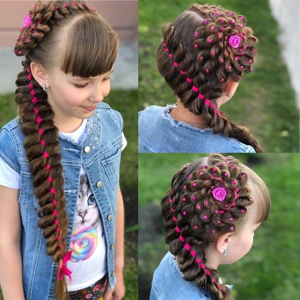 Косы для девочек – 56 фото косичек на длинные, средние и короткие волосы