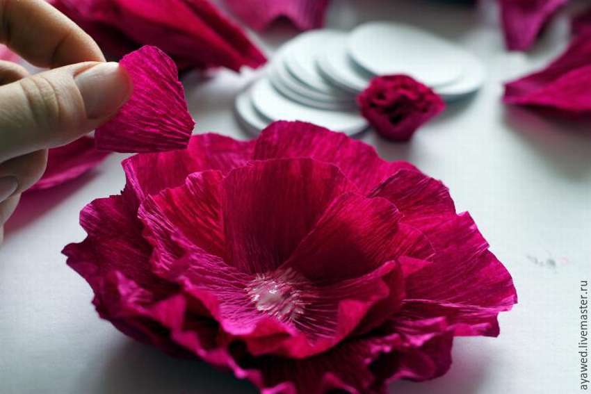 Цветы из гофрированной бумаги с конфетами.мастер-класс+75 фото