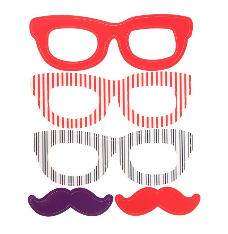 Веселая фотосессия на празднике: бороды, очки, губки и усы на палочке (распечатать на а4)