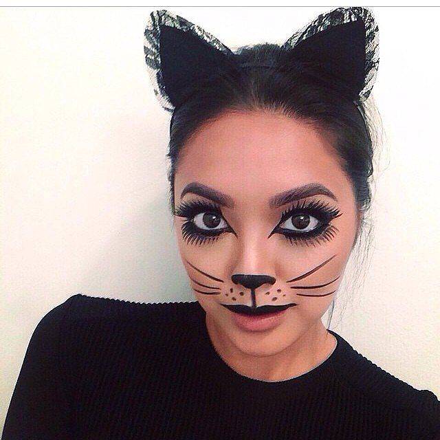 Мордочка кота на лице. как сделать макияж кошки на хэллоуин? макияж кошки для детей