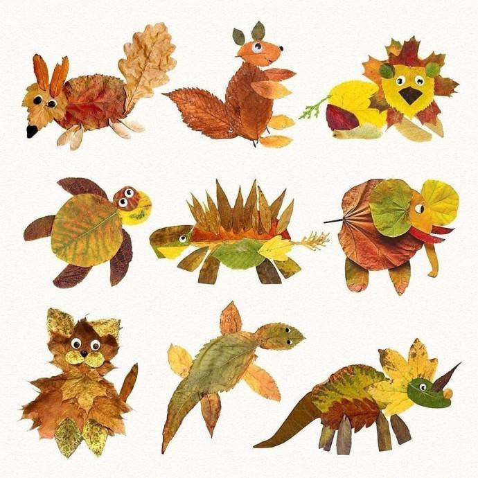 Поделки из листьев на тему «осень» своими руками для школьников