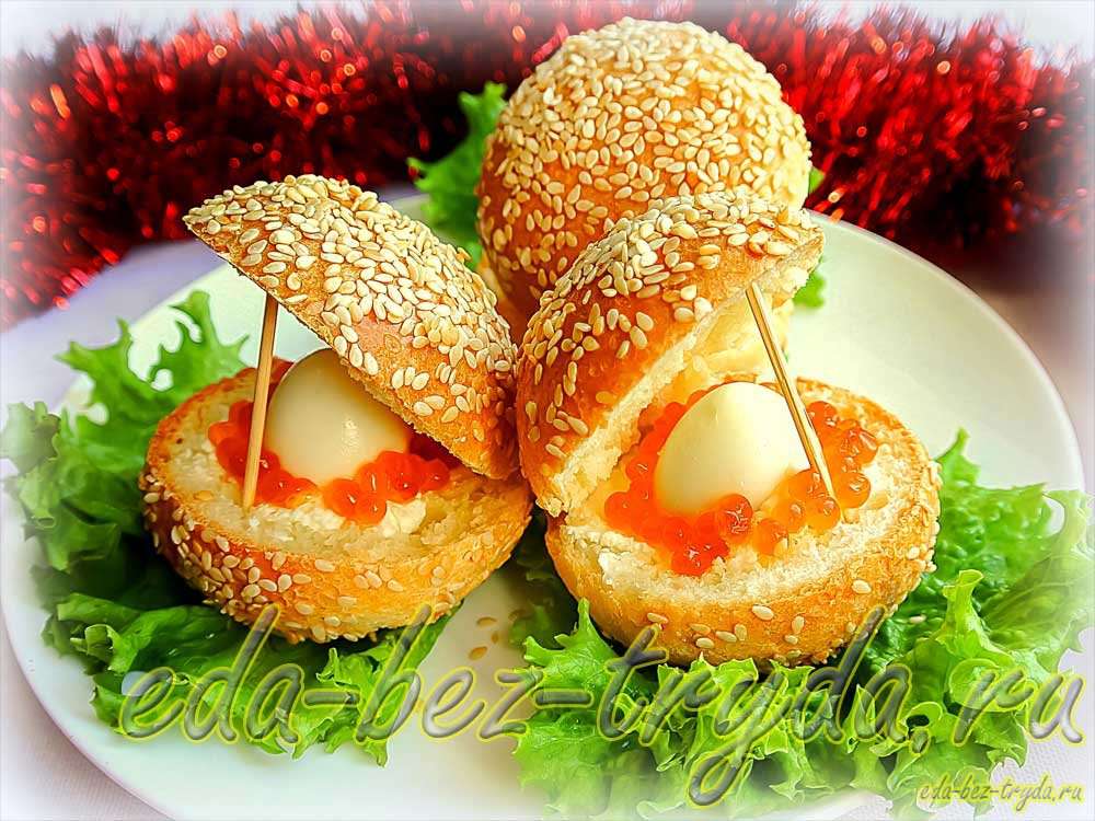 Бутерброды с красной икрой на праздничный стол –  17 простых и вкусных рецептов