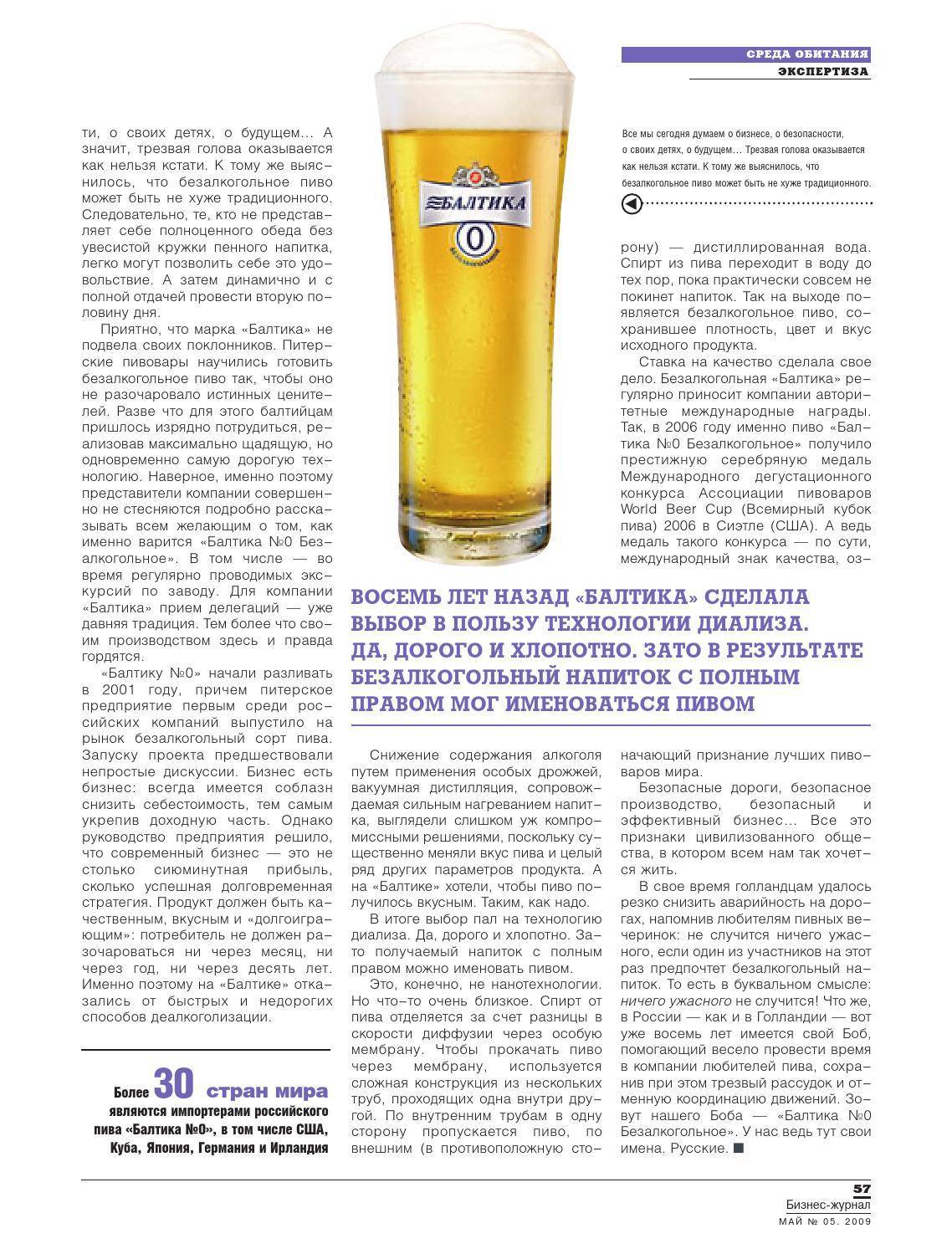 Безалкогольное пиво - медицинский портал eurolab