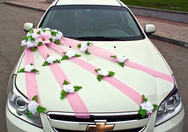 Идеи для свадебного украшения ручек автомобиля, фотографии украшений, как крепить