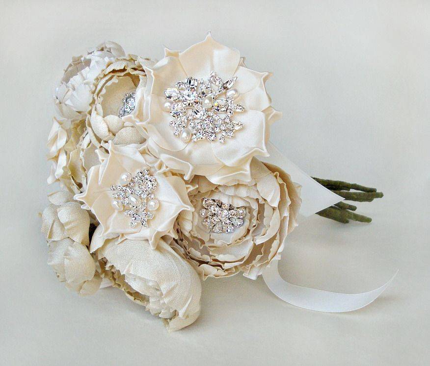 Идеи свадебного букета невесты из белых цветов в 2021 году.