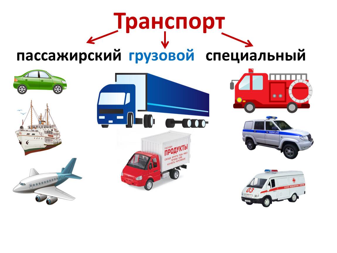 Все виды транспорта. Транспорт. Грузовой и пассажирский транспорт. Виды транспорта. Виды транспорта пассажирский грузовой специальный.