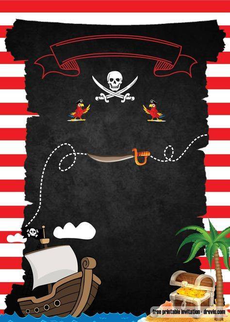 Приглашение на пиратский день рождения ребенка в пиратском стиле своими руками текст