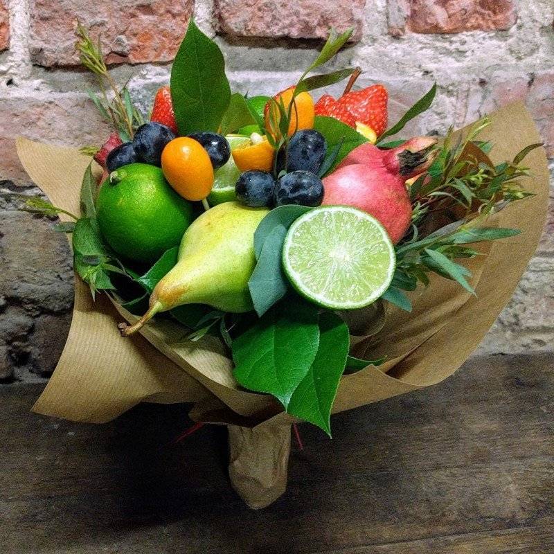 Букет из фруктов – вкусный, практичный и оригинальный сюрприз