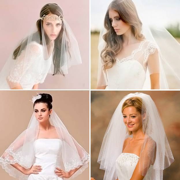 2021 (+85 фото) свадебные прически с фатой на короткие волосы