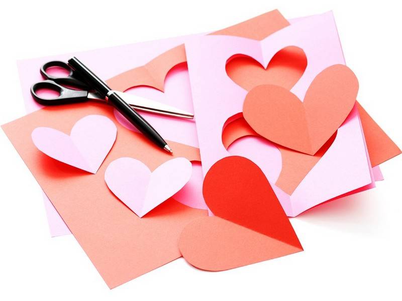 Валентинки своими руками - из бумаги, фетра, конфет - мастер класс с фото и шаблонами - видео уроки