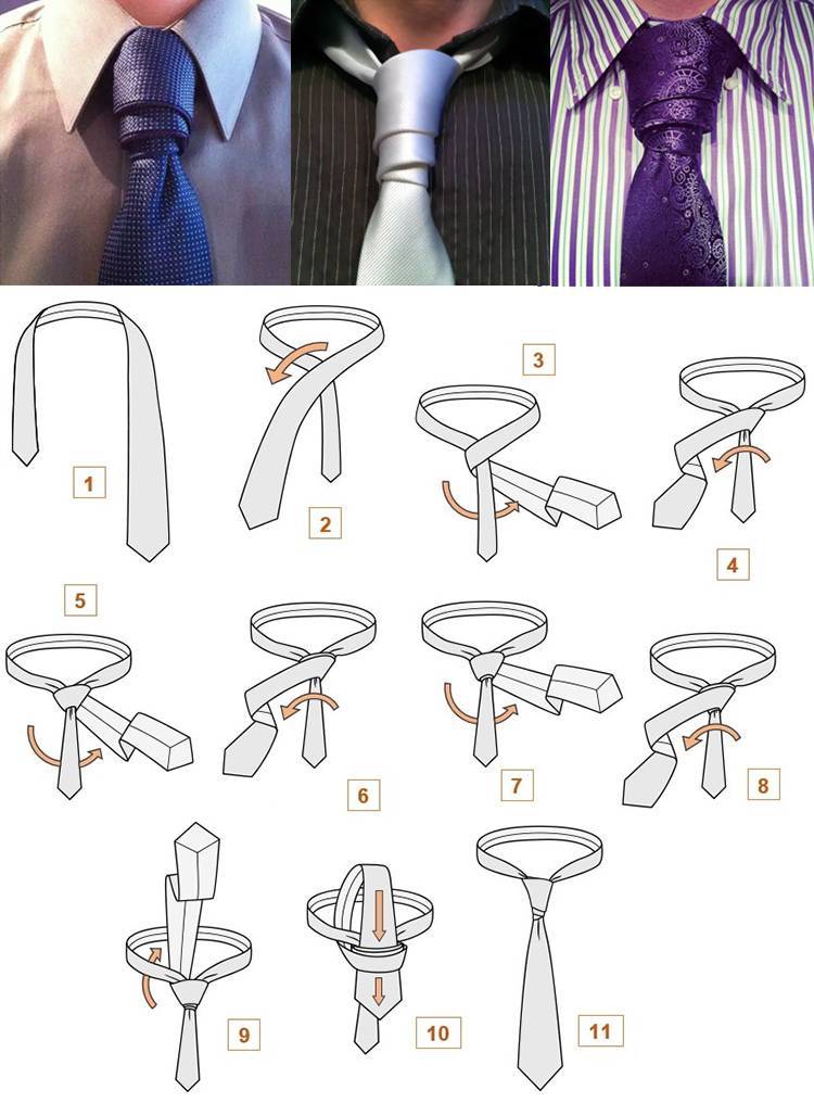 Как завязать галстук — пошаговая инструкция с фото и видео (6 простых узлов)
