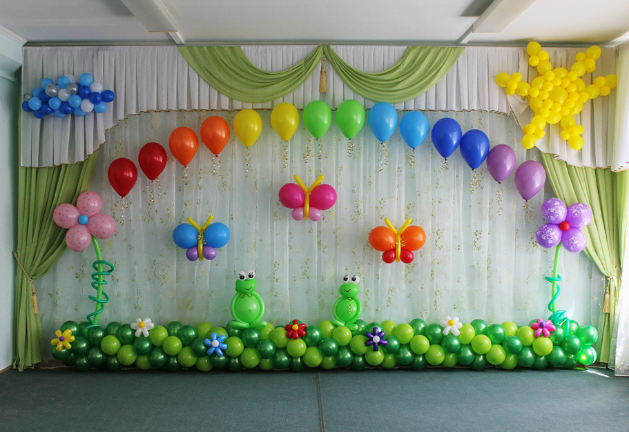 Воздушное торжество для маленьких или как оформить шарами выпускной в детском саду