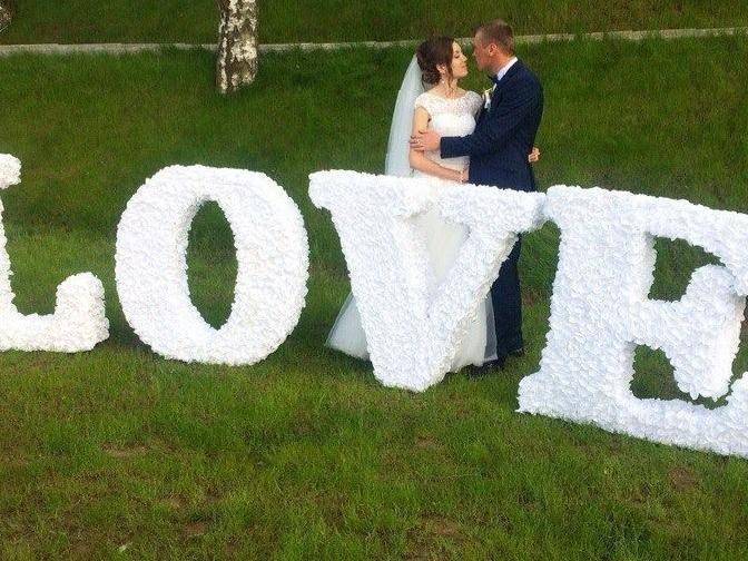 Буквы на свадьбу своими руками