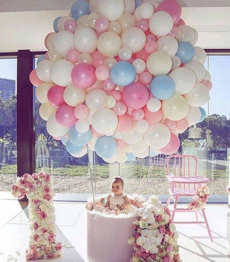 Оформление воздушными шарами на день рождения, композиция из воздушных шаров на праздник