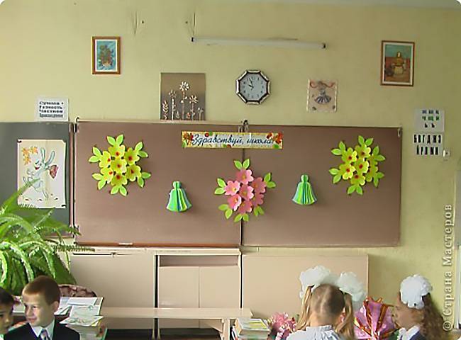 Украшение зала на выпускной в саду. шары, гирлянды, гигантские цветы. 50+ идей с фото