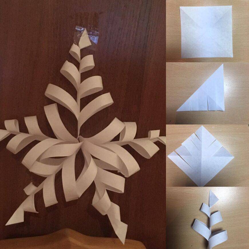 Как сделать снежинку из бумаги легко и красиво на новый год 2021