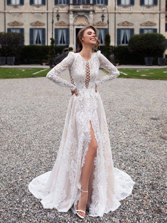 Непревзойденная элегантность: ищем идеальное свадебное платье с длинным рукавом