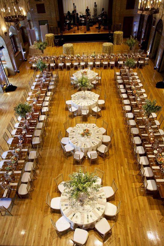 Расстановка столов на свадьбу - примеры и планы