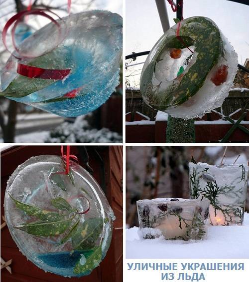 Ледяные игрушки на елку. ледяные игрушки для дачи, двора и парка
