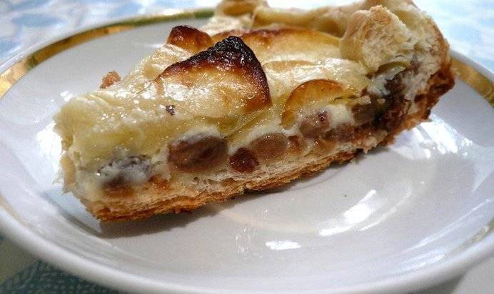 Пирог из слоеного теста с яблоками рецепт с фото пошагово и видео - 1000.menu