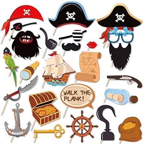 Костюмы и реквизит для пиратской вечеринки (макеты для печати)